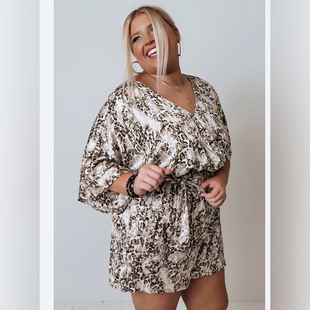 ODDY Animal Print romper. Boutique romper with tags. Size 1xl.